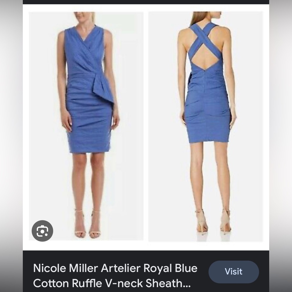 Periwinkle elegant Nicole Miller dress
